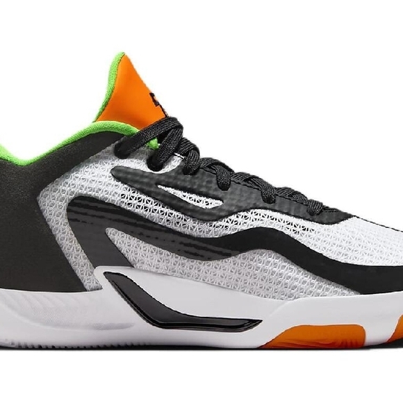 Jordan Tatum 1 GS 'Home Team' Basketball Shoes - White/Black/Orange 7Y/ 8.5W DS - Picture 4 of 10